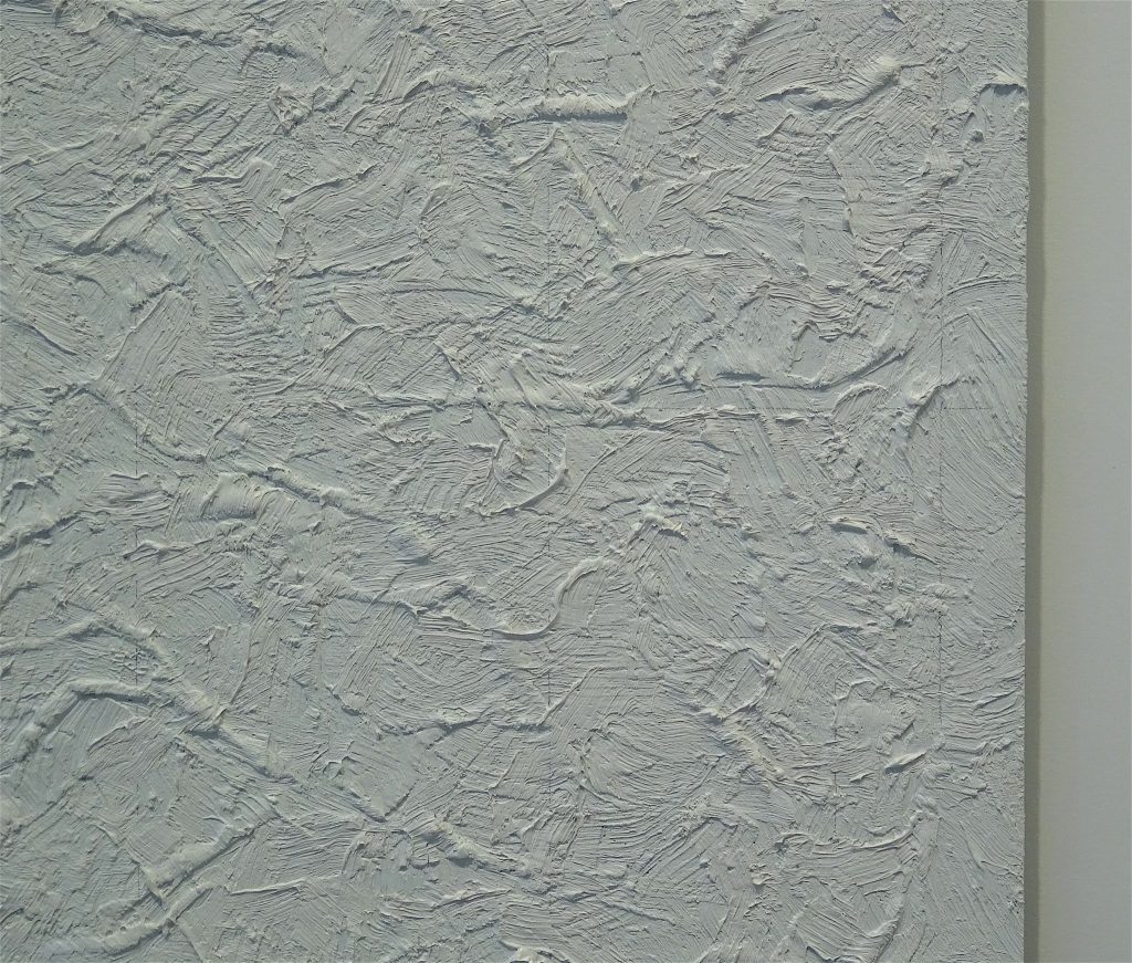 ロバート・ライマン・Robert Ryman “Concert 1” 1986, Oil on mylar,  101.6 x 101.6 cm, detail